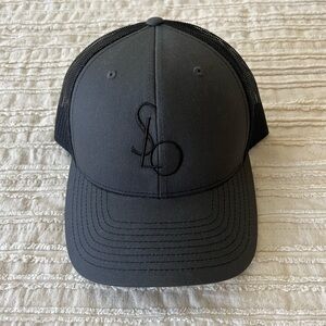 Ambiance Branded SLO Designer-Inspired Baseball Hat in Charcoal & Black